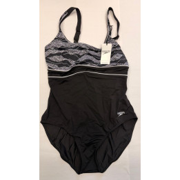 Badekleid Schwarz/Weiss